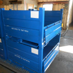 Blue Poweder-coated Steel Bulk Container Photo
